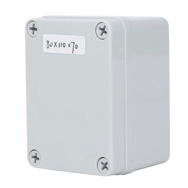 Boîte de jonction avec plaque de montage, boîtier de projet électrique en plastique ABS, boîtier étanche à la poussière IP67, gris