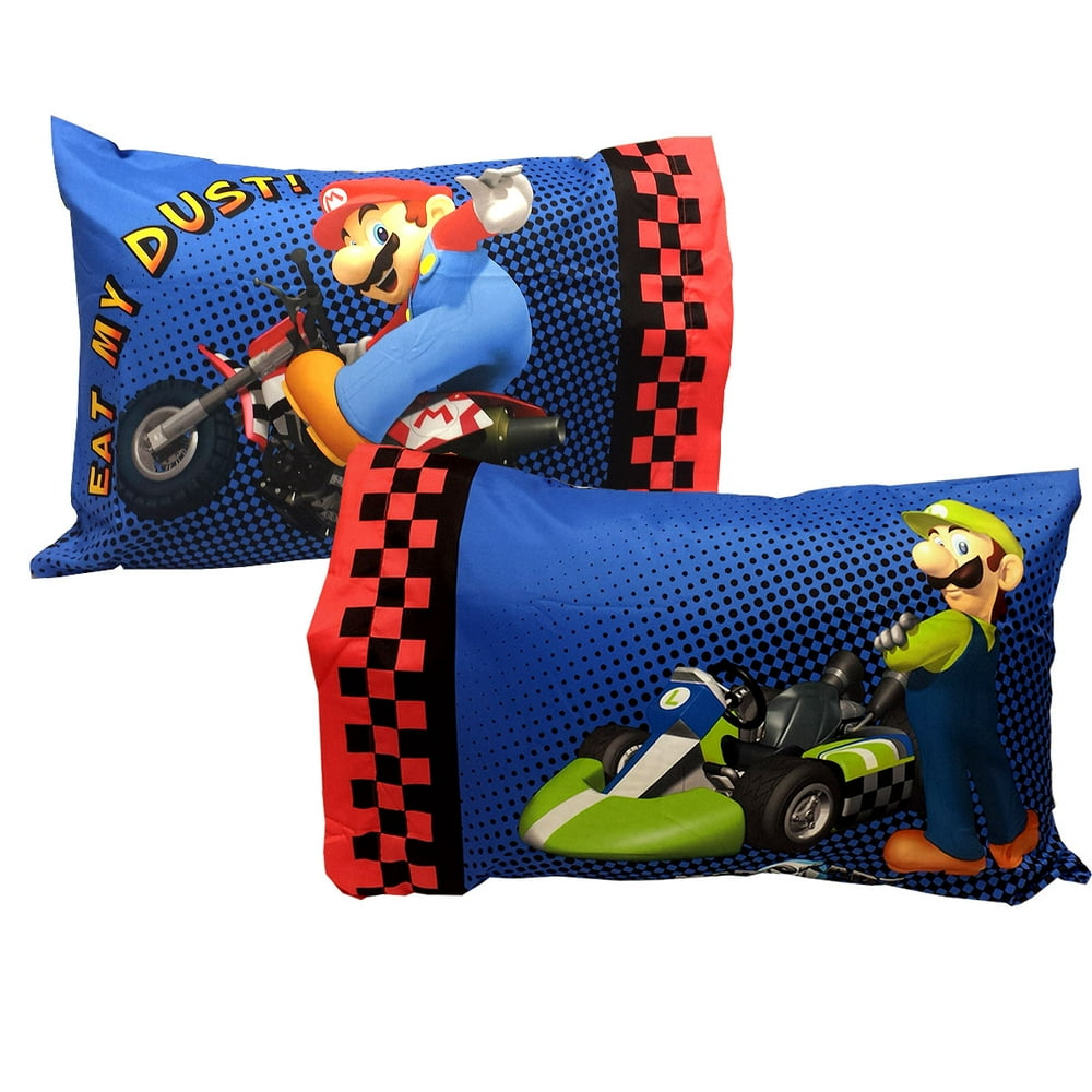 Store51 Llc 12606537 Super Mario Kart Pillowcases Nintendo Race Bed Accessories - Walmart.com