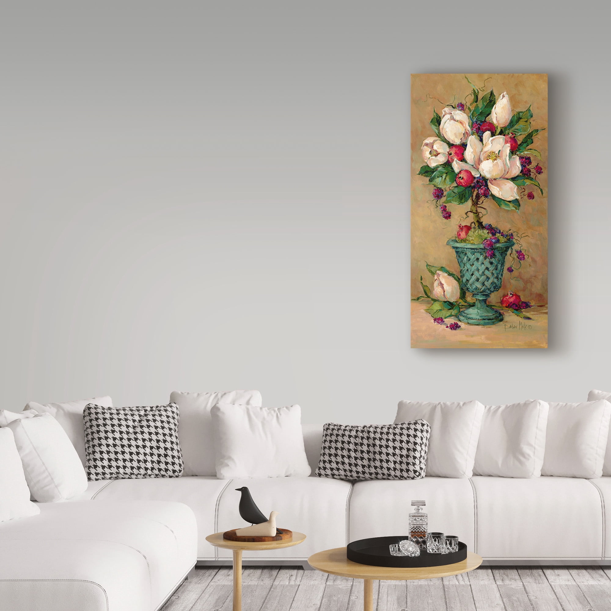 Trademark Fine Art ' Magnolia Cluster Topiary' Canvas Art by Barbara Mock