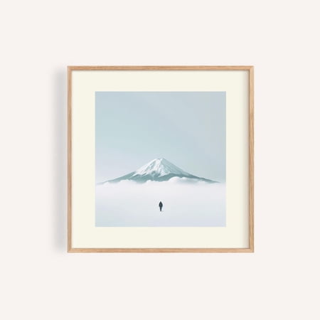 Mount Fuji Surrealist Japanese Nature Landscape Poster Art Unframed Canvas