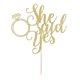 thumbnail image 5 of Cake Topper Palasasa Ella dijo que sí, dorado con brillo, 5 of 5