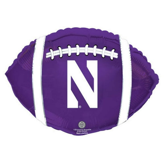 21 inch Northwestern University Nw Wildcats Football Foil Mylar Balloon - Party Supplies Decorations