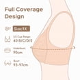 thumbnail image 4 of NSLGXD Wireless Lace Bralettes for Women Front Closure Wide Straps Soft Seamless Bras Comfort Support Everyday Wirefree BraM-5XL, 4 of 9