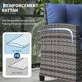 thumbnail image 3 of IdealHouse 3-Piece PE Rattan Patio Set, Outdoor Chairs Glass Table, All-Weather Conversation Set for Patio Balcony, 3 of 6