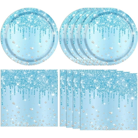 En Oferta Zen 40Pcs Blue Birthday Decorations For Men Blue Paper Plates And Napkins For Boys Men Birthday Party Decorations Serve 20 Guests
