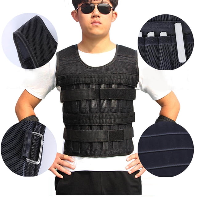Langgg Weight Vest Weighted Bracelet Ankle Weights Jacket Loading Vest for Training 15kg Capacity