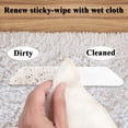 thumbnail image 4 of 16 Pcs Double Sided Washable Removable Anti Curling Corner Carpet Gripper, Non Slip Renewable Adhesive Rug Tape for Hardwood Floors and Tile-White, 4 of 9