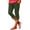 Army Green, variant on Womens Solid Lace Trim Capri Leggings Dual Hidden Side Slip Pockets Mid Rise Stretch Elastic Waist Thin Breathable Loose Mid Calf Casual Base Layer Cropped Pants