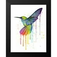 thumbnail image 2 of Shvartsur, Olga 12x14 Black Modern Framed Museum Art Print Titled - Rainbow Hummingbird, 2 of 5