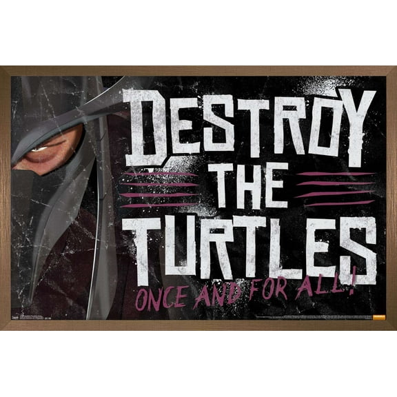 Nickelodeon Teenage Mutant Ninja Turtles - Destroy Wall Poster, 14.725" x 22.375", Framed