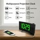 thumbnail image 2 of Reloj digital con radio FM, hogar, hotel, dormitorio, pantalla LED de 8 pulgadas, protección, reloj de mesa, número verde seitruly EL3015-03B, 2 of 2