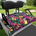 thumbnail image 4 of XYZCANDO Tropical Floral Golf Cart Seat Cover With 4 Pockets | Non-Slip Washable Universal Fit for 2-Seat Golf Carts, 4 of 9