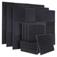 thumbnail image 1 of 50Pcs Acoustic Soundproof Foam Sound Absorbing Panels Sound Insulation Panels Wedge for Studio Wall, 1 of 5
