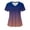 Khaki, variant on Women Gradient V-Neck Short Sleeve Color Block Casual Comfy Workout Loose Tops Tshirt Blouse, Yellow XXL