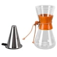 thumbnail image 1 of 550ml Pour Over Coffee Dripper Bamboo Classic Heat Resistant Glass Coffee Maker for Home Office Coffee Shop, 1 of 6