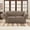 TAUPE, variant on SureFit Stretch Pique Loveseat Slipcover, 3-Piece Loveseat Cover and Cushion Cover, Flannel Gray