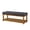 Charcoal + Linen + Foam, variant on FENGFAN Granite Tufted Linen Upholstered Storage Bench Poplar Spindle Wood Legs 1 Pack