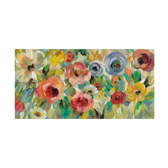 Silvia Vassileva 'Vivid Coral Floral I' Canvas Art