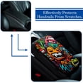 thumbnail image 5 of Graffiti Soft Comfortable Furry Printed Car Armrest Cover 12.5x8.2 Inch - Car Armrest Mat, 5 of 6