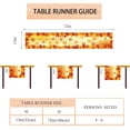 thumbnail image 6 of Linen Orange Watercolor Maple Leaf Fall Table Runner 72 Inches Long Farmhouse Fall Autumn Thanksgiving Home Kitchen Dining Room Table Decoration, 6 of 6