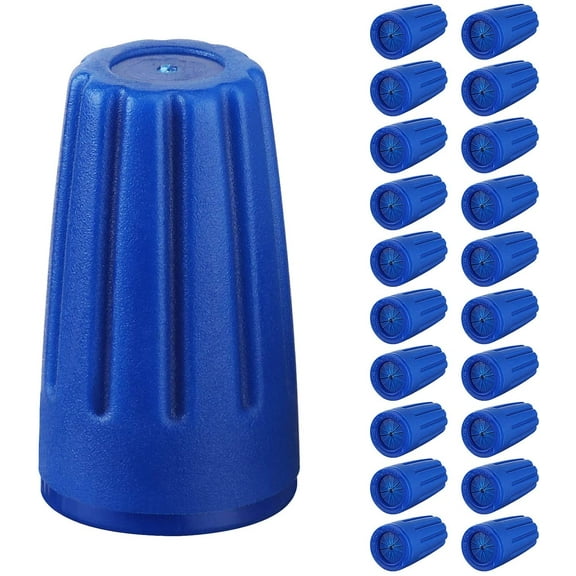 LEONLITE 20-Pack Wire Connectors Outdoor Waterproof, 22AWG-12AWG, Low Voltage for Landscape Lights, Exterior Pathway Lighting, Electrical Twist Seal Elect Wire Nuts, Blue