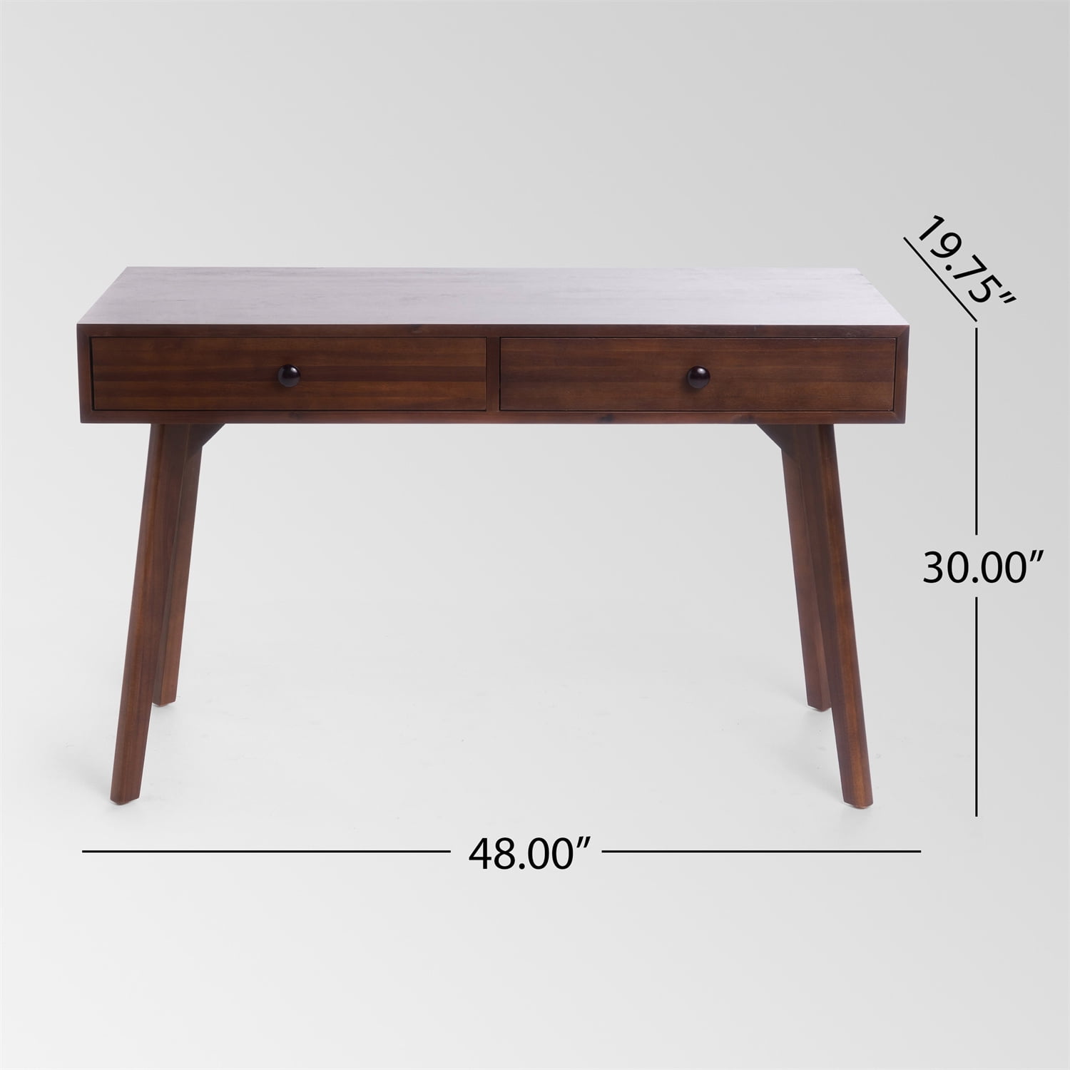 Kepooman Home Office Computer Desk, Study Writing Desk with 2 Drawers, Industrial Morden Laptop Table, Walnut Kepooman Home Office Computer Desk, Study Writing Desk with 2 Drawers, Industrial Morden Laptop Table, Walnut