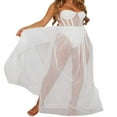 thumbnail image 3 of EIMELI Été Partie Jupe Robe Femmes Dentelle Maille See-through Maxi Robe Plage, 3 of 6
