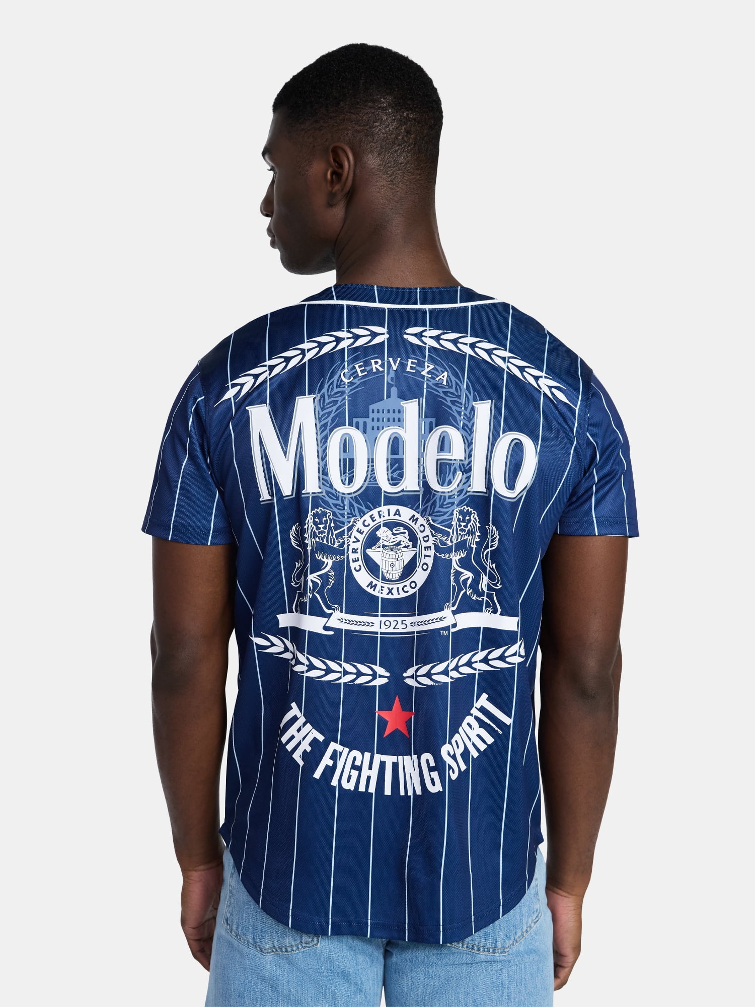 Modelo Men's & Big Men's Graphic Button Up Jersey, Sizes XS-5XL