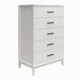 thumbnail image 6 of Lynnhaven Tall 5 Drawer Dresser, White w/ White Faux Marble Top, 6 of 9