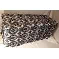 thumbnail image 3 of 6' ft. Fitted Black White Damask Flocked Taffeta Tablecloth table cover Wedding", 3 of 3
