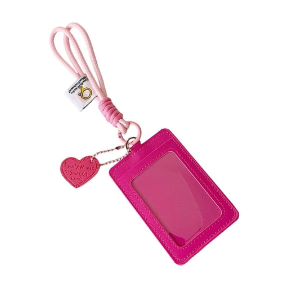 Candy Color Photocard Holders Sweet Card Holders with Keychain Protector Card Covers Bus Cards Sleeves Badge Holder