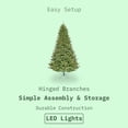 thumbnail image 2 of Good Tidings 6.5-Foot Pre-Lit Noble Fir Artificial Christmas Tree with 500 Warm White LED Lights, 2 of 4