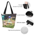 thumbnail image 3 of Lsque Pikmin Pattern Beach Tote,Shoulder Handbag,Spacious Tote Bag,Lightweight Travel Bag,Versatile Shopping Bag, 3 of 6