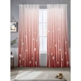 thumbnail image 2 of Retro Flower Sheer Curtains 96 Inch Length 2 Panels Set, Geometric Stripes Gradient Tree Leaf Voile Window Treatment Semi Sheer Long Curtains Drapes for Bedroom/Living Room/Kitchen 52"x96"x2, 2 of 7