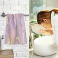 thumbnail image 7 of Yayeee 2 Pack Hand Towels for Bathroom 100% Cotton 16" x 28" Soft Absorbent Kitchen Towel, Pastel Pink Marble Pattern, 7 of 7