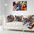 thumbnail image 4 of Musique et Rythme Abstraits - Coussin à Jeter Abstrait - 26x26, 4 of 5