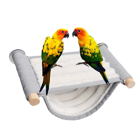 Birds Nest House Tent Toy Bird Hanging Hammock for Lovebird Parakeet Parrots Gray L