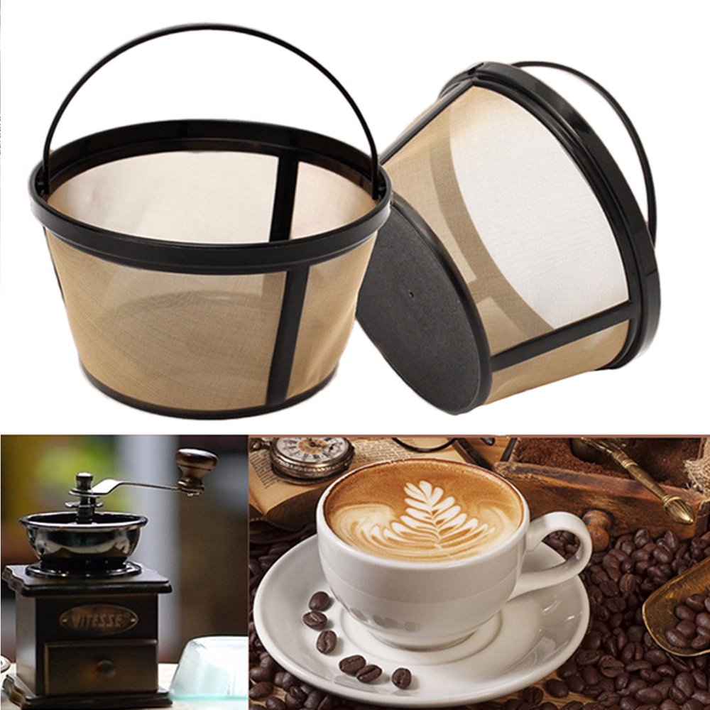 1PC Permanent Reusable Big Size / 4 Cone Shape Coffee Filter Basket Fits Coffee Makers