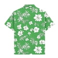 thumbnail image 4 of Xdegoge Boys Hawaiian Floral Printed Shirts Tropical Button Up Short Sleeve Tops Casual Holiday Beach Summer Tees, 4 of 8
