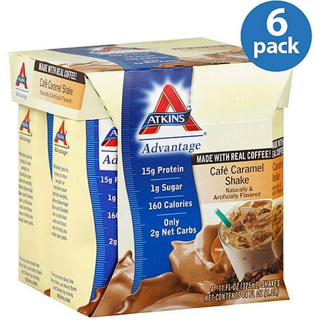 Atkins Advantage Cafe Caramel Shakes, 11 Fl oz, 6 Ct