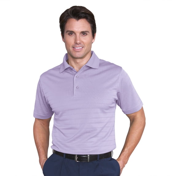 Monterey Club Men's Jacquard Texture Solid Golf Polo Shirt #1067