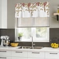 thumbnail image 4 of Fall Leaf Curtain Valances for Windows, Kitchen Valance Window Treatments Panel 2 Pack, Thanksgiving Autumn Country Eucalyptus Rod Pocket Short Curtains for Bathroom Bedroom 54 x 18 Inch, 4 of 8