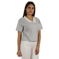 thumbnail image 2 of Moomaya Womens Peter Pan Lace Collar Top Plain Jersey Short Casual Tshirt, 2 of 8