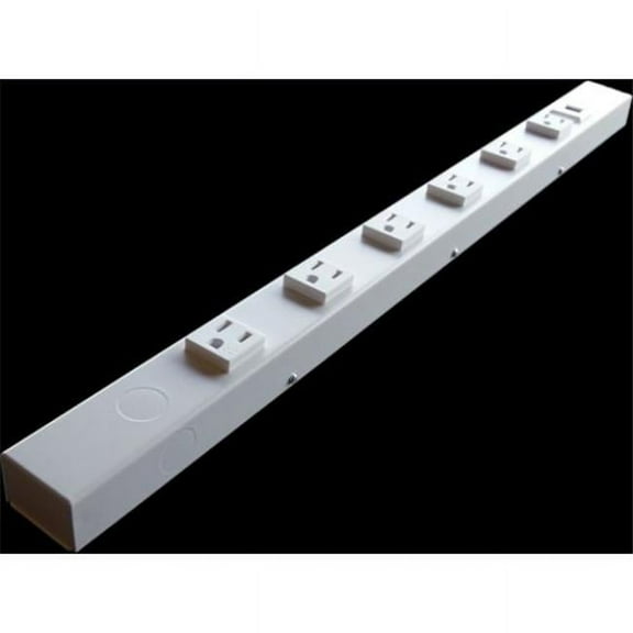 24 in. 6 TR Outlets Hardwired Power Strip with USB