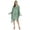Green, variant on WoMen's Short Hoodie Kaftan Loose Tunic Kimono Sleeve Mini Beach Cover Up Dress