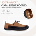 thumbnail image 2 of Mens Casual Loafers Non-slip Outdoor Lightweight Retro Walking Shoes Minimalist Business Office Moccasins Black 10.5 US, 2 of 7