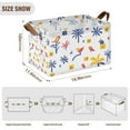 thumbnail image 7 of Yayeee Foldable Storage Basket for Shelves with Handles Waterproof Cloth Bins, Tropical Rhythm, 7 of 7