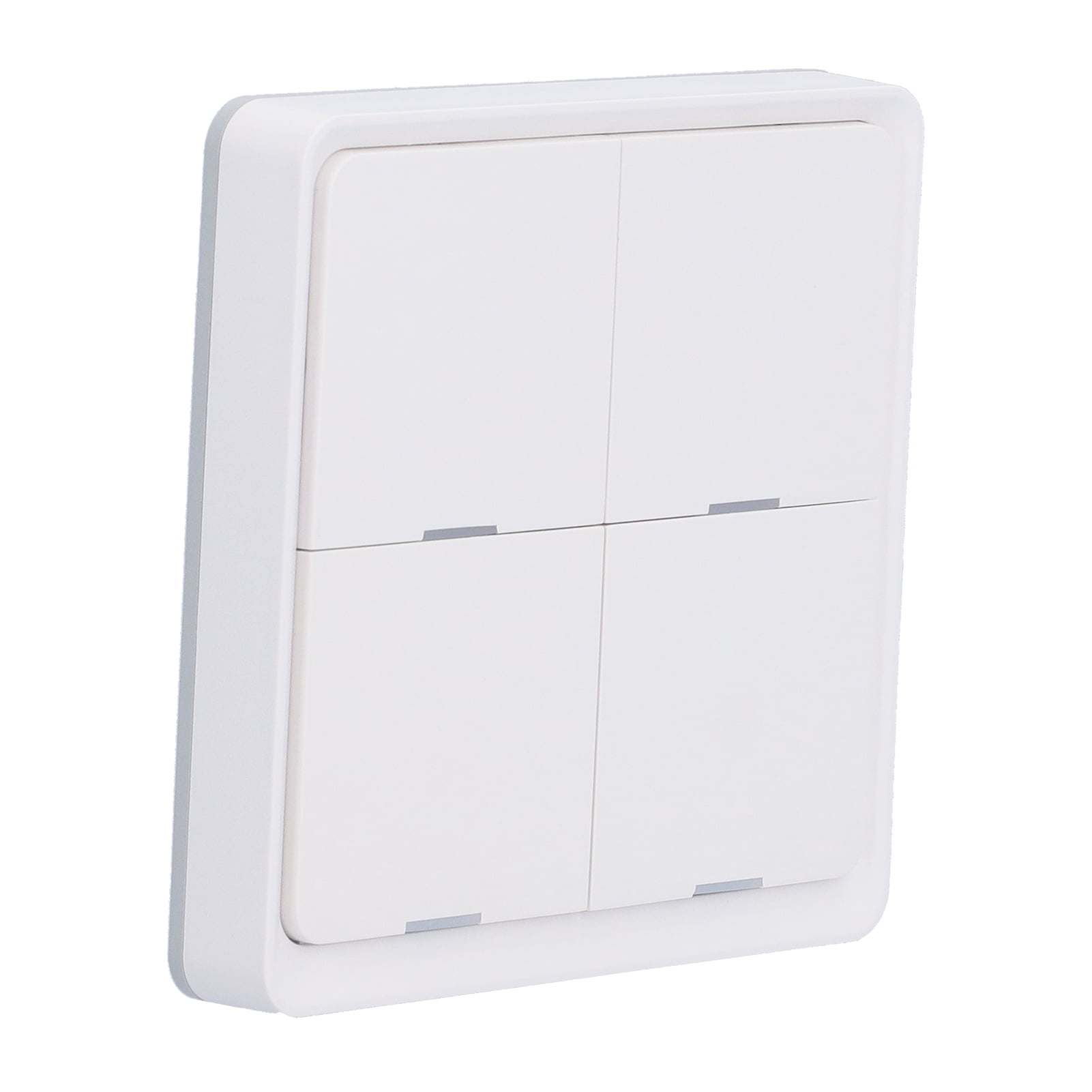 Suodoka 4-Gang Wireless Scene Switch Smart Controller, ZigBee 2.4GHz WiFi, App & Voice Control for Home Automation, White