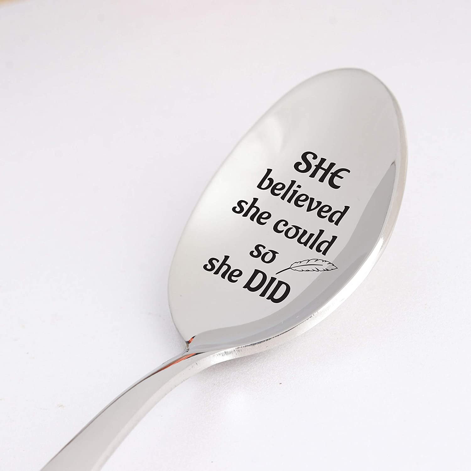 Engraved Spoon Graduation Gift For Teen Girl / Sister / Friend | She Believed She Could So She Did - Spoon Gift For Women | Congratulation / Appreciation Gift For College Nurse Graduated Women -7 Inch