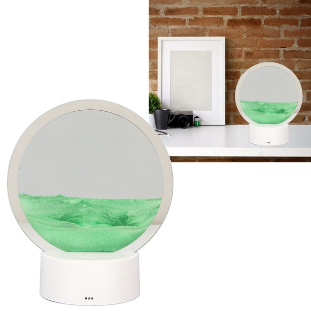Decoración de Imagen de Arte de en Movimiento Paisaje de Mar Profundo en 3D Marco de Vidrio Redondo con Movimiento Líquido Visualización de Regalo ANGGREK Otros